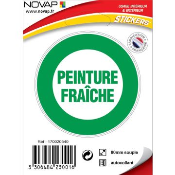 Panneau Peinture fraiche - Vinyle adhésif Ø80mm - 4230016