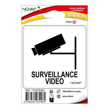 Pictogramme adhésif - Surveillance vidéo - Novap