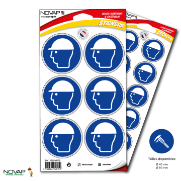 Pictogramme Casque de protection obligatoire - Novap