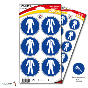 Pictogramme Vêtements de protection obligatoire - Novap