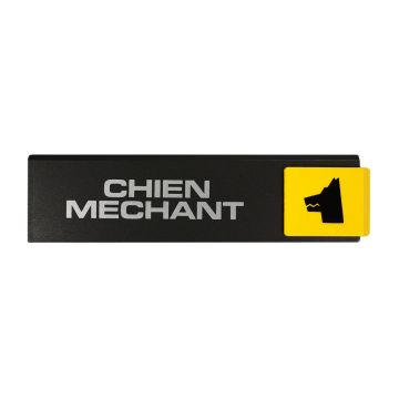 Plaquette de porte Chien méchant - Europe design 175x45mm - 4260075