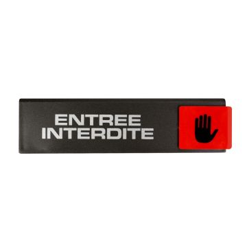 Plaquette de porte Entrée interdite - Europe design 175x45mm - 4260181