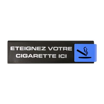 Plaquette de porte Eteignez votre cigarette ici - Europe design 175x45mm - 4260365