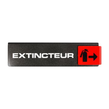 Plaquette de porte Extincteur flèche droite - Europe design 175x45mm - 4260389