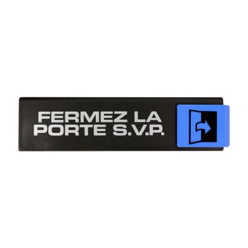 Plaquette de porte Fermez la porte SVP - Europe design 175x45mm - 4260419