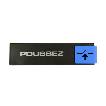 Plaquette de porte Poussez - Europe design 175x45mm - 4260556