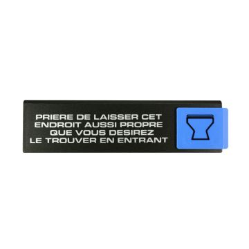 Plaquette de porte Priére de laisser cet endroit aussi propre que vous désirez le trouver en entrant - Europe design 175x45mm - 4260570