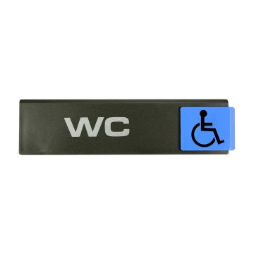 Plaquette de porte WC handicapés - Europe design 175x45mm - 4260815