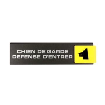 Plaquette de porte Défense d'entrer chien de garde - Europe design 175x45mm - 4260976