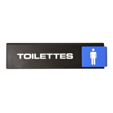 Plaquette Toilettes hommes - Europe Access 175x45mm - Novap