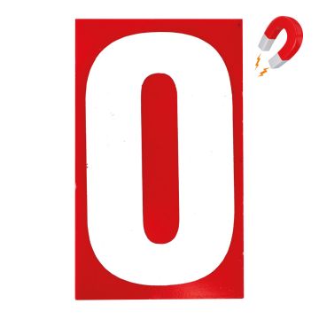 N°0  - 50x30mm magnétique Rouge/Blanc - 4345093