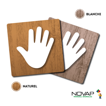 Plaquettes 90x90mm - Privé - Wood | NOVAP