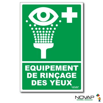 Panneau Equipement de rinçage des yeux - Rigide A5 - Novap