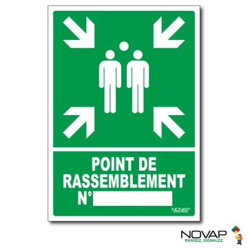 Panneau Point de rassemblement - Rigide A5 - Novap