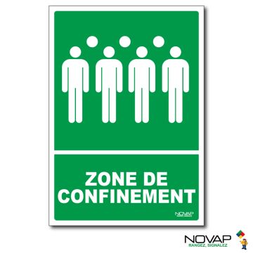 Panneau Zone de confinement - Rigide A5 - Novap