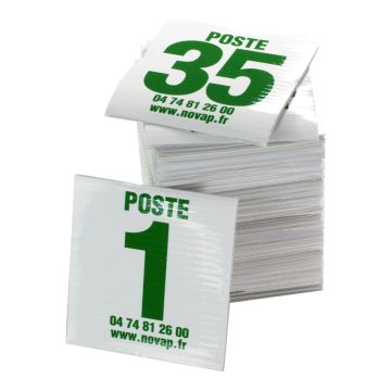 Lot de 35 plaques postes de chasse - vert - Novap