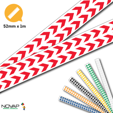 Lot 2 bandes 52mm x 1m - Double Chevrons - Novap