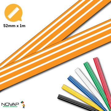 Lot 2 bandes 52mm x 1m - Lignes progressives - Novap