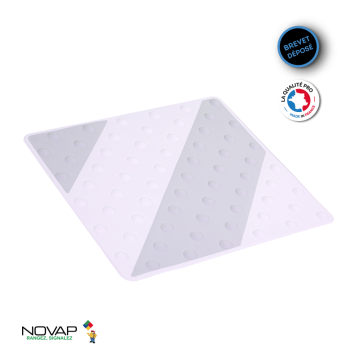 Dalle podotactile intérieure/extérieure Gris/Blanc - Novap