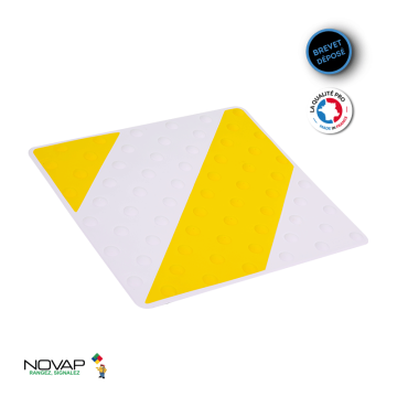 Dalle podotactile intérieure/extérieure Jaune/Blanc - Novap