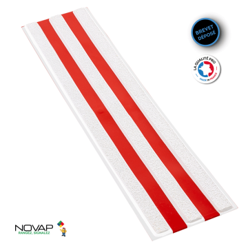 Bande de guidage PMR - Rouge/Blanc - Novap