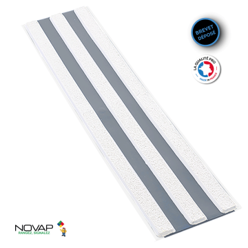 Bande de guidage PMR - Blanc/Gris - Novap