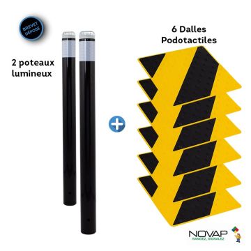 Kit passage piétons - Tubes Noir - Dalles Jaune/Noir - 6200161