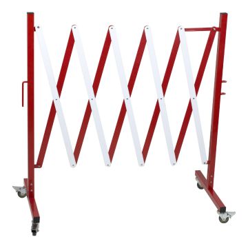 Barrière de chantier extensibles modulable - Rouge/Blanc - Novap