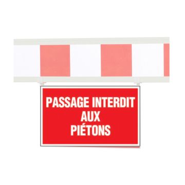 Panneau - Passage interdit aux piétons - pour barrière fixe - 1320277