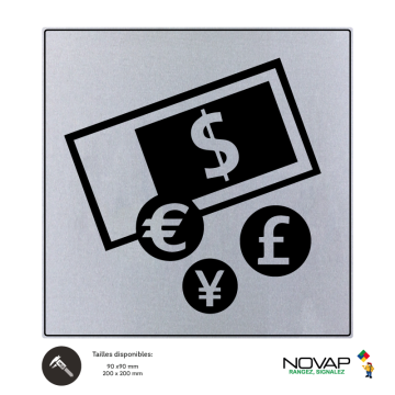 Plaquette Plaquette Bureau de change - ISO 7001 - NOVAP