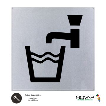 Plaquette Eau potable - ISO 7001 - NOVAP