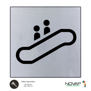 Plaquette Escalator - ISO 7001 - NOVAP