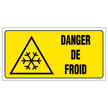 Panneau Danger de froid - Rigide 960x480mm - 4000497