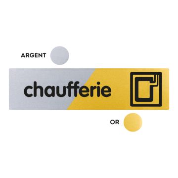 Plaquette Chaufferie 170x45 - Argent & Or - NOVAP