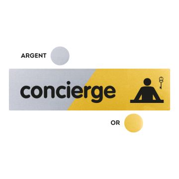 Plaquette Concierge 170x45 - Argent & Or - NOVAP