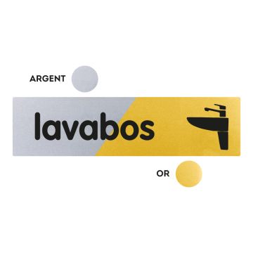 Plaquette lavabos 170x45 - Argent & Or - NOVAP