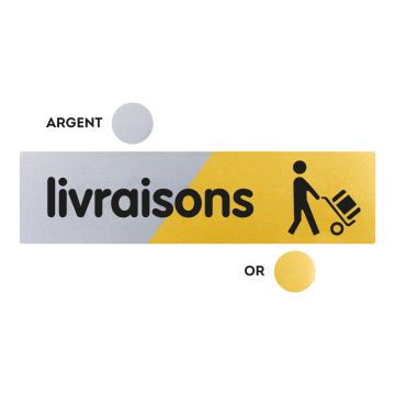 Plaquette livraisons 170x45 - Argent & Or - NOVAP