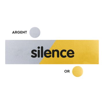 Plaquettes de porte 170x45mm - Silence - Argent & Or - Novap