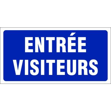 Panneau Entrée Visiteurs - Rigide 960x480mm - 4000268