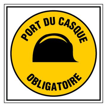 Panneau Casque de protection obligatoire - Rigide 480x480mm - 4010083