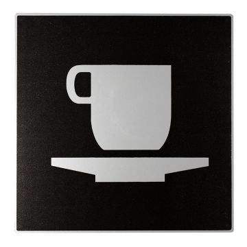 Plaque de porte Café - Europe design 200x200mm - 4280028