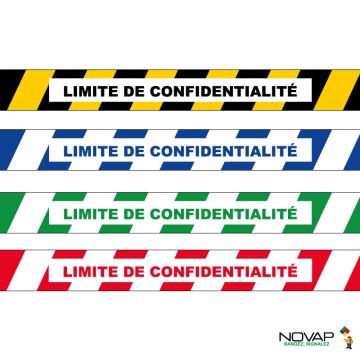 Bande limite de confidentialité pour le sol - 1000 x 70mm - Novap