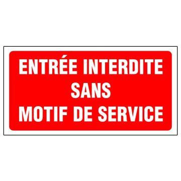 Panneau Entrée interdite sans motif - Rigide 960x480mm - 4000169