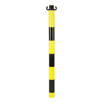 Kit de 2 poteaux acier Jaune/Noir sans manchon - Novap