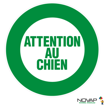 Panneau Attention au chien - Novap