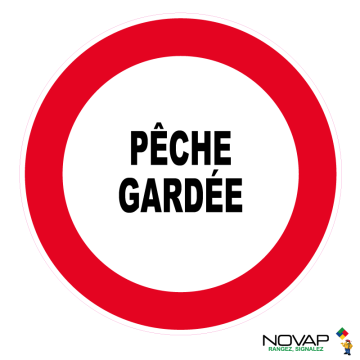 Panneau Pêche gardée - Novap