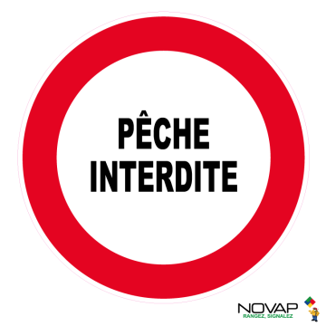 Panneau Pêche interdite - Novap