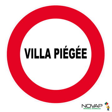 Panneau Villa piégée - Novap