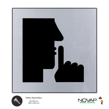 Plaquette Silence - ISO 7001 - NOVAP