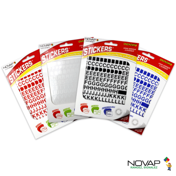 Lettres autocollantes 10mm - NOVADHESIFS